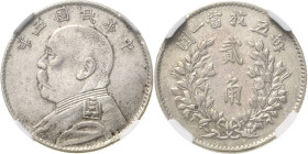 China
Republik 1912-1949 20 Cents 1916 (= Jahr 5). Yuan Shi Kai. Im NGC-Slab mit der Bewertung AU Details L/M 74 KM Y 327 Kl. Kratzer, sehr schön-vor...