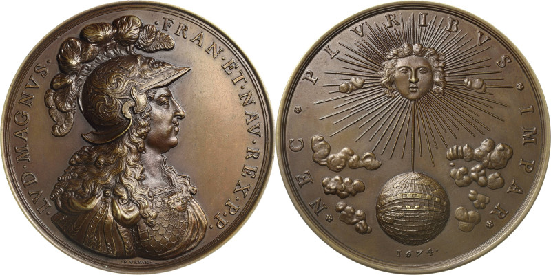 Frankreich
Ludwig XIV. 1643-1715 Bronzemedaille 1674 (spätere Prägung) (F. Vari...
