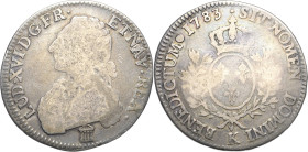 Frankreich
Ludwig XVI. 1774-1793 Écu aux lauriers 1783, K-Bordeau Gadoury 356 Droulers 808 Duplessy 1708 Davenport 1333 Schön-sehr schön