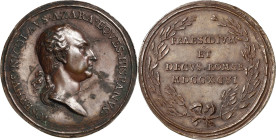 Frankreich
Erste Republik 1793-1804 Bronzemedaille 1796 (V. Cocchi) Frieden von Tolentino. Brustbild von José Nicolás de Azara nach links / 4 Zeilen ...
