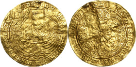 Großbritannien
Edward IV. 1461-1470 Rosennobel o. J. (1584/1591), Gorinchem Niederländische Imitation. König im Schiff mit Rose / Im Achtpaß strahlen...