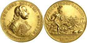 Großbritannien
George II. 1727-1760 Goldmedaille 1745 (J. H. Wolff) Auf die Eroberung der durch die Jakobiten besetzten Stadt Carlisle, durch seinen ...