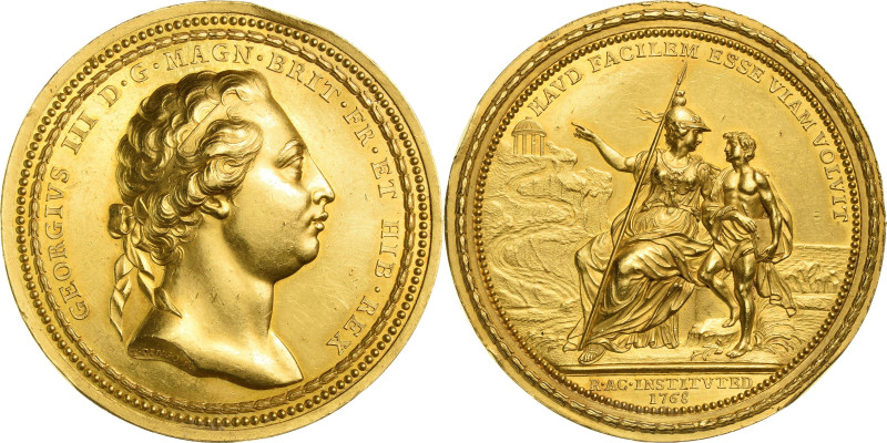 Großbritannien
George III. 1760-1820 Goldmedaille 1768 (Pingo) Goldene Preismed...