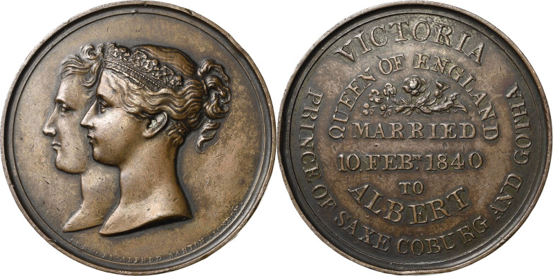 Großbritannien
Victoria 1837-1901 Bronzemedaille 1840 (Alfred Barton) Hochzeit ...