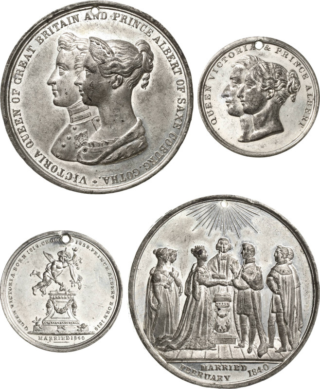Großbritannien
Victoria 1837-1901 Zinnmedaille 1840 (unsigniert) Hochzeit mit d...