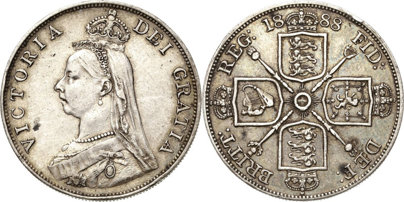 Großbritannien
Victoria 1837-1901 2 Florin 1888, London Spink 3923 Fast vorzügl...