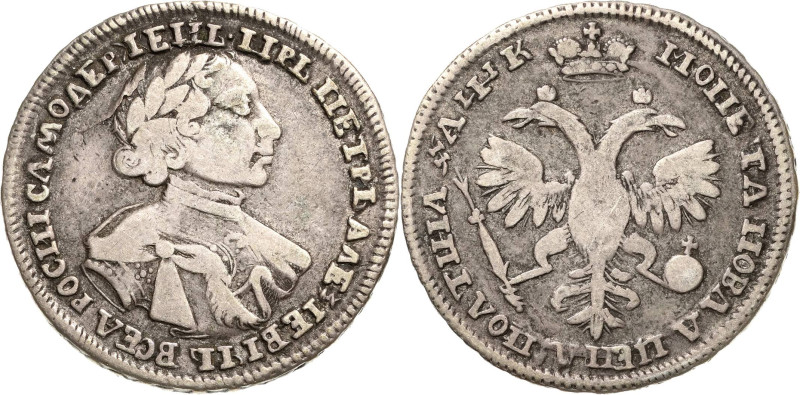 Russland
Peter I. der Große 1689-1725 Poltina (1/2 Rubel) 1720, Roter Münzhof/M...