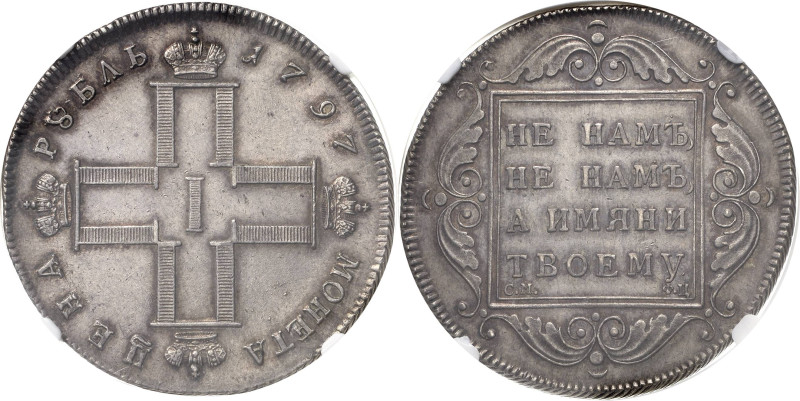 Russland
Paul I. 1796-1801 Rubel 1797, SM/FC-St. Petersburg Im NGC-Slab mit der...