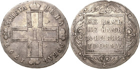 Russland
Paul I. 1796-1801 Rubel 1799, SM/MB-St. Petersburg Bitkin 35 Davenport 1688 Sehr schön-