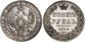 Russland
Nikolaus I. 1825-1855 Rubel 1844, SPB/KB-St. Petersburg Bitkin 205 Davenport 283 Kl. Randfehler, fast vorzüglich