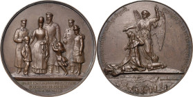 Russland
Alexander III. 1881-1894 Bronzemedaille 1888 (A. Griliches jr.) Auf die Rettung der Zarenfamilie beim Zugunglück vom 17. Oktober. Zarenfamil...