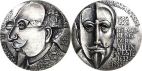 Schweden
Gustav II. Adolf 1611-1632 Silbermedaille 1982 (Kauko Räsänen) Probe. 350. Jahrestag der Schlacht an der Alten Veste bei Fürth. Kopf Wallens...