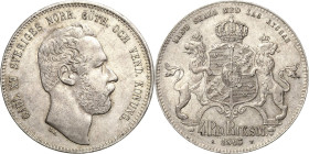 Schweden
Karl XV. 1859-1872 4 Riksdaler 1865, Stockholm SM 18 Davenport 356 Delzanno 6 Fast vorzüglich
