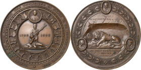 Schweiz-Luzern, Kanton
 Bronzemedaille 1892 (A. Schnyder) 100. Gedenktag für die in Paris gefallenen Schweizer. Drei sich verteidigende Gardisten, ob...