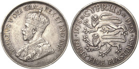 Zypern
Georg V. 1910-1936 45 Piastres 1928. 50. Jahrestag der britischen Herrschaft auf Zypern KM 19 Sehr schön-vorzüglich