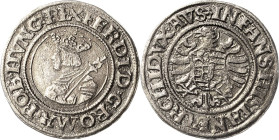 Habsburg
Ferdinand I. 1521-1564 1/4 Taler o.J. Rv. Kleeblatt-Joachimsthal Dietiker 47 (Mzz. 66) Markl 714 Äußerst selten. Leicht korrodiert, sehr sch...