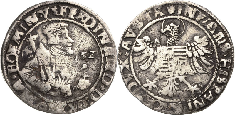 Habsburg
Ferdinand I. 1521-1564 1/2 Taler 1552, Löwenschild-Kuttenberg Dietiker...