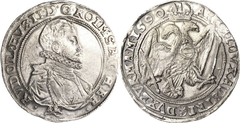 Habsburg
Rudolf II. 1576-1612 Taler 1590, Flügel-Kuttenberg Voglhuber 101/I Dav...