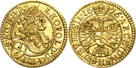 Habsburg
Leopold I. 1657-1705 1/6 Dukat 1676, SHS-Breslau Herinek 505 Friedberg 296 Fr.u.S. 296 Äußerst seltenes Prachtexemplar. Avers min. Kratzer, ...