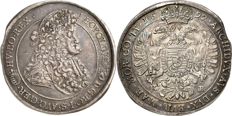 Habsburg
Leopold I. 1657-1705 Taler 1692, KB-Kremnitz Davenport 3262 A I. var V...