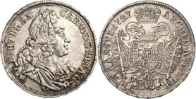Habsburg
Karl VI. 1711-1740 1/2 Taler 1727, Karlsburg Für Siebenbürgen Herinek 567 Huszar 914 Resch 39 Sehr selten. Avers min. justiert, vorzüglich...