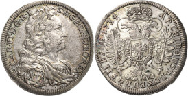 Habsburg
Karl VI. 1711-1740 15 Kreuzer 1734, Breslau Für Siebenbürgen. Riffelrand Herinek 648 Fr.u.S. 911 Prachtvolles Exemplar. Vorzüglich-prägefris...