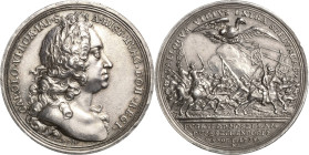 Habsburg
Karl VI. 1711-1740 Silbermedaille 1735 (P. P. Werner/P. G. Nürnberger) Auf den Sieg Generalfeldmarschalls Friedrich Heinrich von Seckendorff...