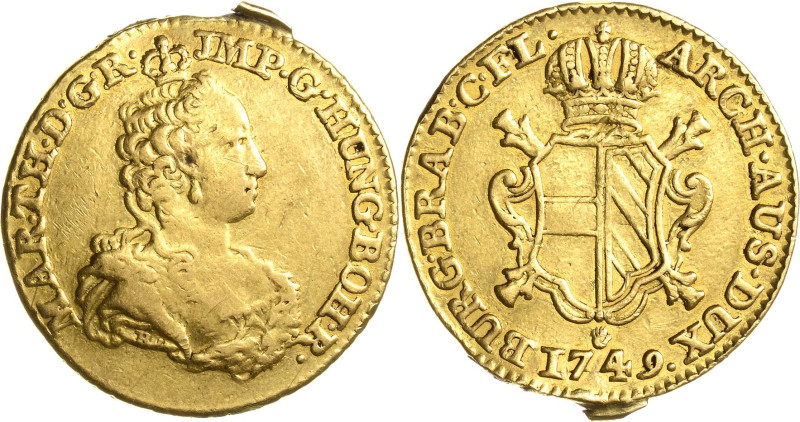 Habsburg
Maria Theresia 1740-1780 2 Souverain d'or 1749, Hand-Antwerpen Eypelta...