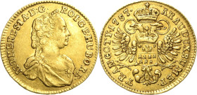 Habsburg
Maria Theresia 1740-1780 Dukat 1757, Karlsburg Für Siebenbürgen Eypeltauer 353 Friedberg 543 Resch 54 Sehr schön+
