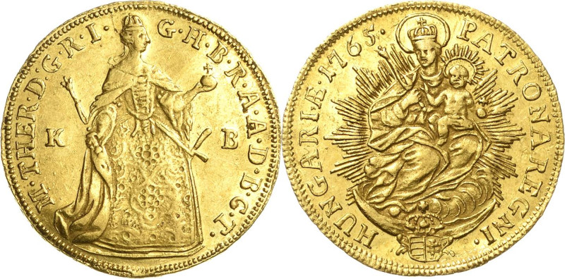 Habsburg
Maria Theresia 1740-1780 Dukat 1765, KB-Kremnitz Patrona Hungariae Eyp...