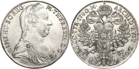 Habsburg
Maria Theresia 1740-1780 Taler 1780, SF-Günzburg Posthume Nachprägung um 1815/1828 aus Mailand Voglhuber 271/IV Davenport 1151 Eypeltauer 19...