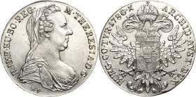 Habsburg
Maria Theresia 1740-1780 Taler 1780, SF-Günzburg Posthume Nachprägung um 1890/1900 aus Wien Voglhuber 271/IV Davenport 1151 Eypeltauer 193 b...