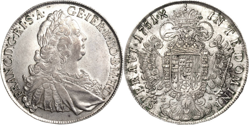 Habsburg
Franz I. 1745-1765 Taler 1751, HA-Hall Überprägung Voglhuber 289 Daven...