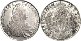 Habsburg
Franz I. 1745-1765 Taler 1751, HA-Hall Überprägung Voglhuber 289 Davenport 1155 Eypeltauer 626 M./T. 979 Prachtvolles Exemplar. Fast Stempel...