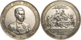 Kaiserreich Österreich
Franz Joseph I. 1848-1916 Silbermedaille 1894 (N. Bachrach) Prämie des Vereins zur Verbreitung landwirtschaftlicher Kenntnisse...
