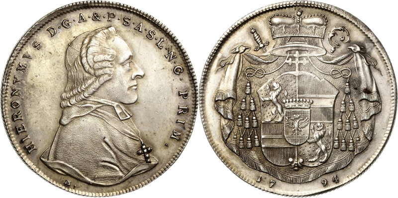 Geistlichkeiten - Salzburg
Hieronymus Graf von Colloredo 1772-1803 Taler 1794. ...