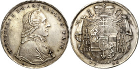 Geistlichkeiten - Salzburg
Hieronymus Graf von Colloredo 1772-1803 Taler 1794. Mit Signatur M (Stempelschneider Franz Matzenkopf) Zöttl 3230 Probszt ...