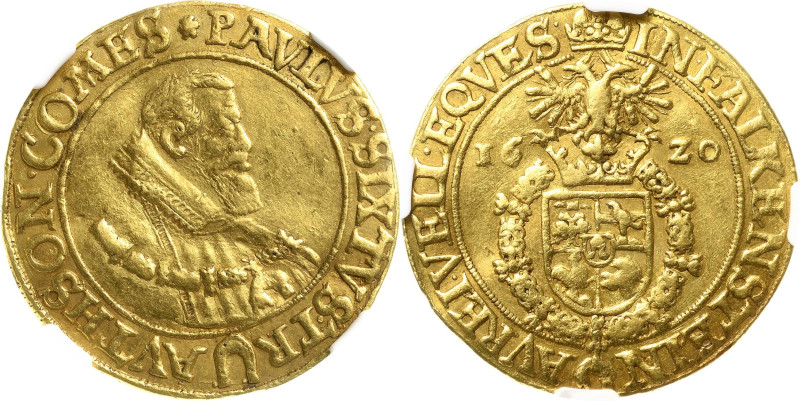 Österreichische Standesherren - Trautson
Paul Sixtus 1550 - 1621 5 Dukaten 1620...