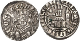 Aachen - Reichsmünzstätte
Albrecht I. von Österreich 1298-1308 Denar o.J. Thronender Fürst von vorn, ALBERT ROM REX / Marienmünster, VRBS AQVENSIS VI...