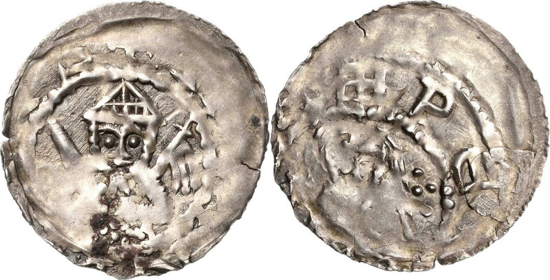 Brandenburg, Markgrafschaft
Przibislaw Heinrich 1127-1150 Dünnpfennig. Brustbil...