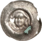 Hessen
Ludwig II. 1458-1471 Hohlpfennig o.J. Elisabeth-Hohlpfennig. Kopf der Hl. Elisabeth von vorn, am Rand ein Ringel Schütz 325 0.23 g. Selten. Kl...