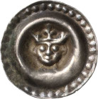 Lübeck -Städtische Prägungen
 Brakteat Gekrönter Kopf im Perlkreis Behrens 9 Jesse 180 Slg. Bonhoff 164 0.46 g. Attraktives Exemplar. Vorzüglich
