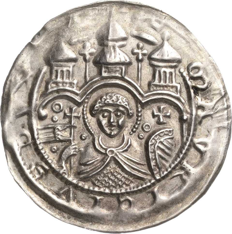 Magdeburg, Erzbistum
Wichmann von Seeburg 1152-1192 Brakteat. Unter einem mit d...