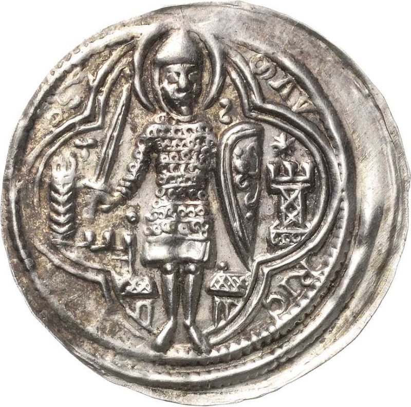 Magdeburg, Erzbistum
Wichmann von Seeburg 1152-1192 Brakteat. Im Vierpass stehe...