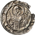 Magdeburg, Erzbistum
Wichmann von Seeburg 1152-1192 Brakteat. Hüftbild des Hl. Moritz mit Schwert und Krone von vorn, SC S MAVRICIVS DVX Mehl 240 Ber...