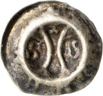 Saalfeld - Städtische Münzstätte
 Hohlpfennig (Mitte 15. Jahrhundert). Zwei Fische nebeneinander zwischen S-S, + SALVELT P.-K. 753 Slg. Bonhoff 1160 ...