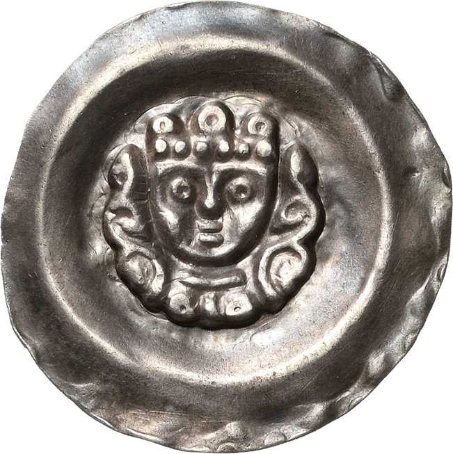 Schongau
Ludwig II. von Bayern 1268-1295 Brakteat. Bekrönter Kopf über Ranken S...
