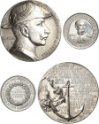 Brandenburg-Preußen
Wilhelm II. 1888-1918 Versilberte Weißmetallmedaille 1897 (H. Dürrich) Ausbau der Deutschen Flotte. Brustbild des Kaisers nach re...