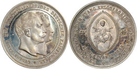 Brandenburg-Preußen
Wilhelm II. 1888-1918 Silbermedaille 1898 (unsigniert) Einweihung der Erlöserkirche in Jerusalem. Brustbild nach rechts / Das in ...