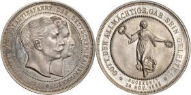 Brandenburg-Preußen
Wilhelm II. 1888-1918 Silbermedaille 1898 (unsigniert) Gedenkthaler zur Palästinafahrt. Köpfe des Kaiserpaares nebeneinander nach...